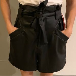 Pleather Zara Tie Long Shorts Size XS